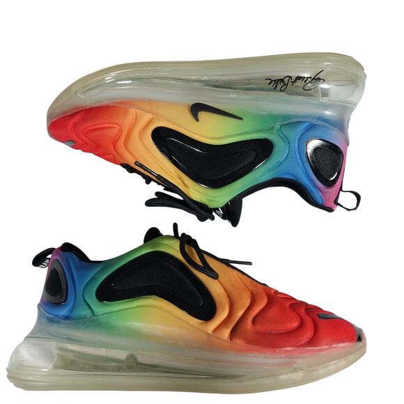 NIKE AIR MAX 720! RAINOW NEOPRENE, BLACK NET, GILBERT BAKER SIGNED SHOES! SZ 7M - Picture 6 of 11